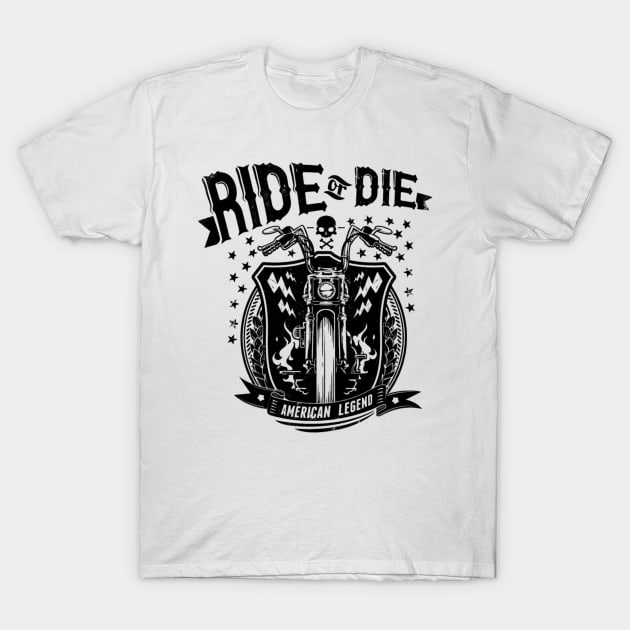 Bike American Road Legend T-Shirt by dauntlessivy